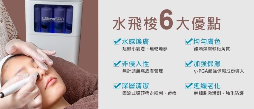 水飛梭除了清潔毛孔、還能輕粉刺、保濕、改善膚色不均、煥膚
